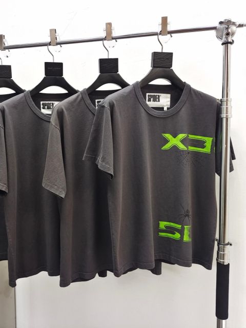 1:1 quality version  5EX Letter Washed Version Print Tee