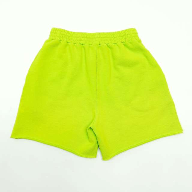 1:1 quality version  Gradient Spiderweb Print Bright Green Hoodie & Shorts Set