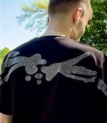 1:1 quality version  Rhinestone Spider Tee