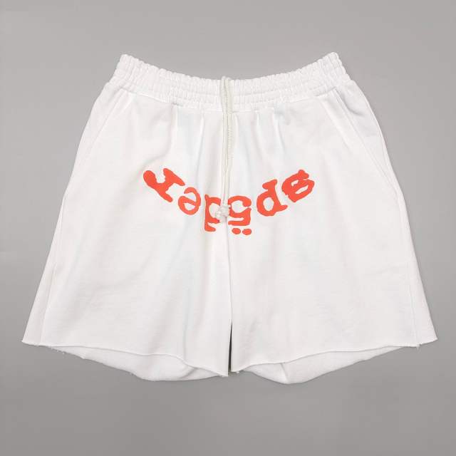 1:1 quality  Coral Red Monogrammed Hoodie & Shorts Set