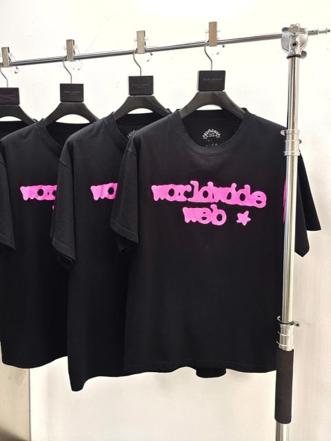 1:1 Quality  Web Tee Black/Pink Tee