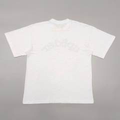 1:1 quality version  Black Lettering Yellow Mesh Printed Tee