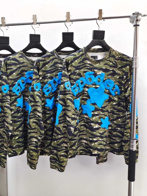1:1 quality version  Tiger Green Camouflage Print Long Sleeve T-Shirt