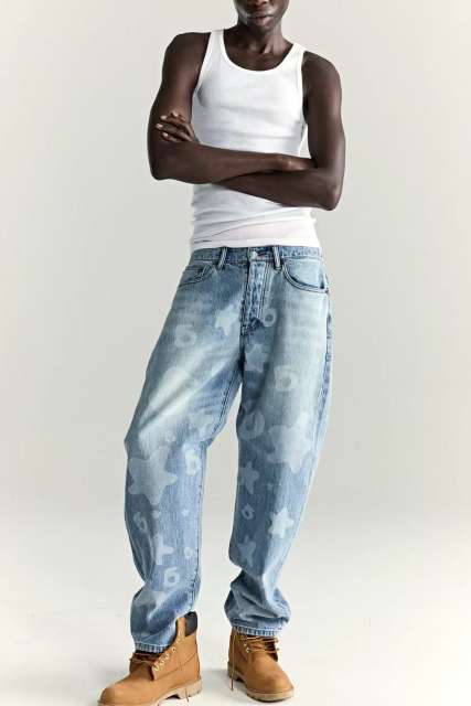1:1 quality version  Dark Logo Jeans