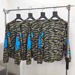 1:1 quality version  Tiger Green Camouflage Print Long Sleeve T-Shirt