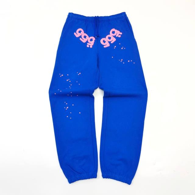 1:1 Quality  555 Web Blue Hoodie & Pants Set