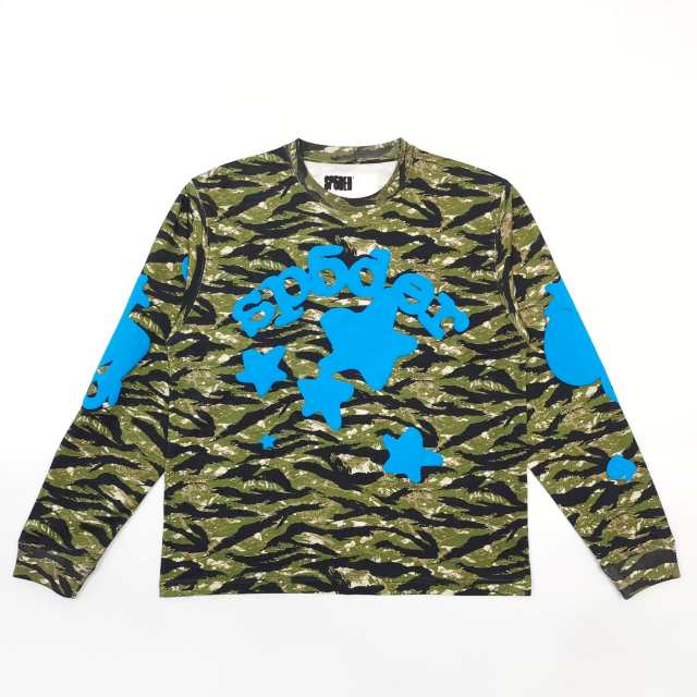 1:1 quality version  Tiger Green Camouflage Print Long Sleeve T-Shirt