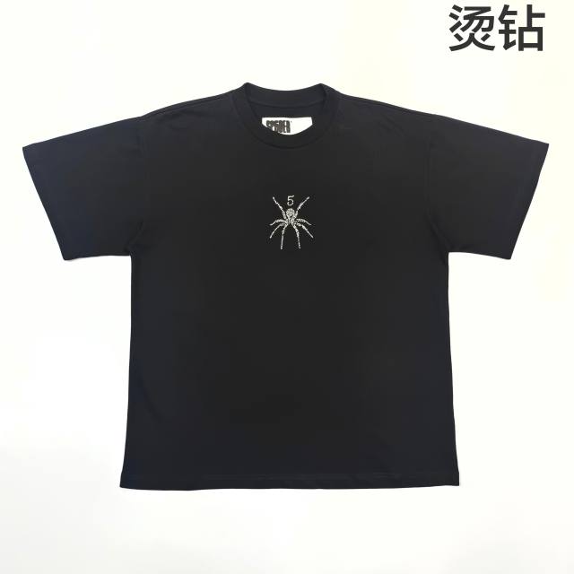 1:1 quality version  Rhinestone Spider Tee