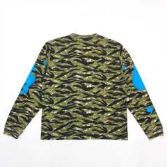1:1 quality version  Tiger Green Camouflage Print Long Sleeve T-Shirt