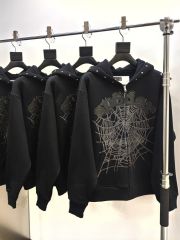 1:1 Quality  Studded Logo Black Print hoodie