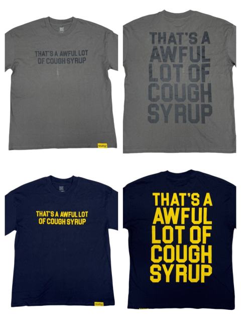 Cough Syrup Minimalist alphabet Print Tee 2 colors