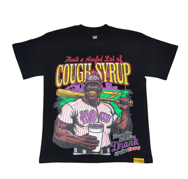 Cough Syrup Baseball Player Print Tee 2 colors