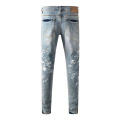 1:1 quality version Purple Graffiti Small Foot Jeans