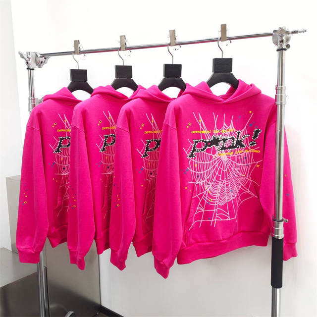 1:1 Quality Spider Worldwide Pi*k V2 Hoodie Pants Tracksuit