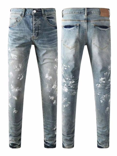 1:1 quality version Purple Graffiti Small Foot Jeans