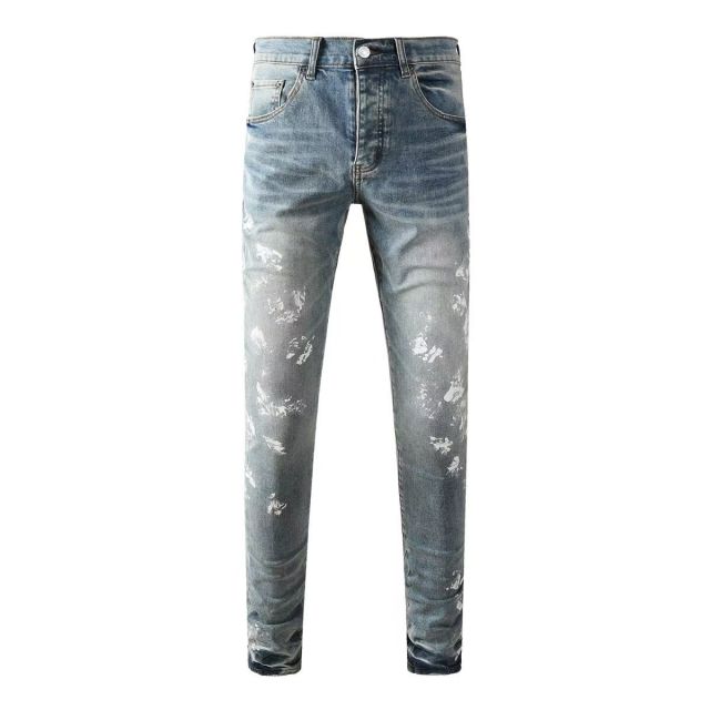 1:1 quality version Purple Graffiti Small Foot Jeans