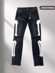 1:1 quality version Amir* White Bone Patchwork Distressed Jeans