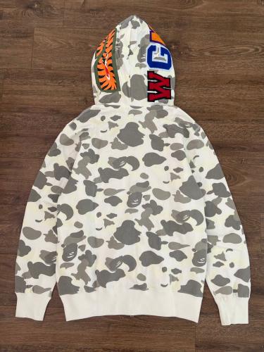 Bape Double Hood Glow in The Dark Hoodie White