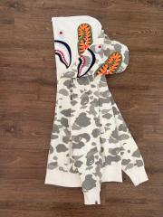 Bape Double Hood Glow in The Dark Hoodie White