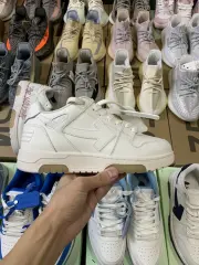 Off-White Out Of Office Low-Top Leather OW Sneakers Shoes White (Size 7-13)