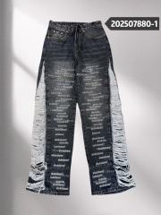 [Best Quality]1:1 Who Decides War Embroidered Jeans