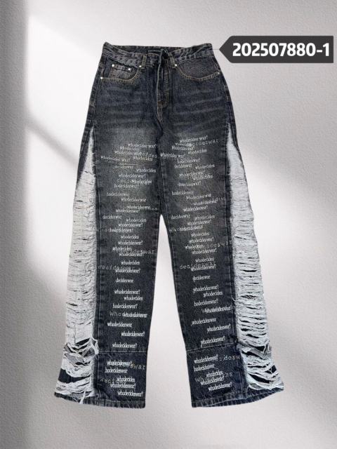 [Best Quality]1:1 Who Decides War Embroidered Jeans