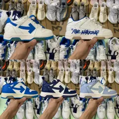 Off-White Out Of Office Low-Top Leather OW Sneakers Shoes White (Size 7-13)
