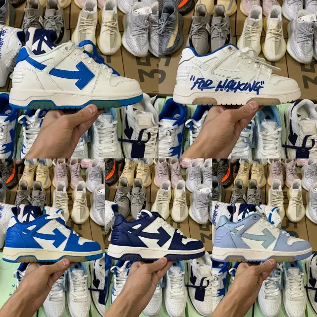 Off-White Out Of Office Low-Top Leather OW Sneakers Shoes White (Size 7-13)