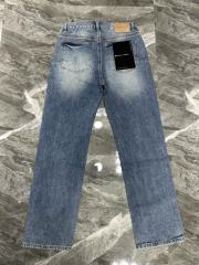 1:1 quality Version Purple Radial Rhinestone Jeans