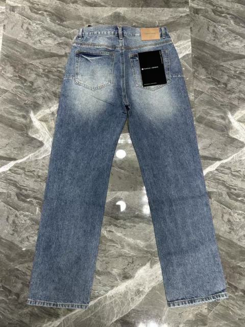 1:1 quality Version Purple Radial Rhinestone Jeans