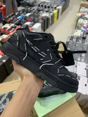 Off-White Out Of Office Low-Top Leather OW Sneakers Shoes Black (Size 7-13)