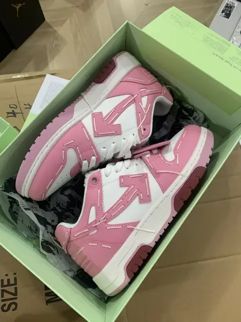 Off-White Out Of Office Low-Top Leather OW Sneakers Shoes White (Size 7-13)