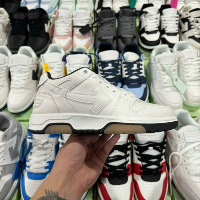 Off-White Out Of Office Low-Top Leather OW Sneakers Shoes White (Size 7-11)