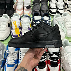 Off-White Out Of Office Low-Top Leather OW Sneakers Shoes Black(Size 7-11)