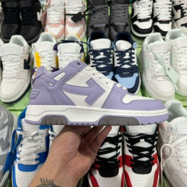 Off-White Out Of Office Low-Top Leather OW Sneakers Shoes White (Size 7-11)