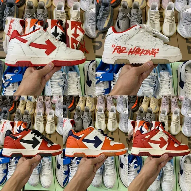 Off-White Out Of Office Low-Top Leather OW Sneakers Shoes White (Size 7-13)