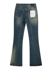 Purple Denim Flared Jeans