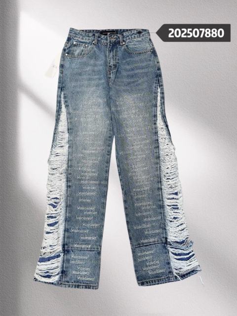 [Best Quality]1:1 Who Decides War Embroidered Jeans