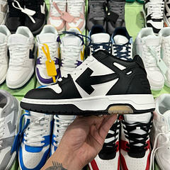 Off-White Out Of Office Low-Top Leather OW Sneakers Shoes White Blue(Size 7-11)