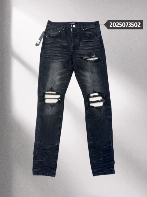 Amir* White Patch Black Jeans