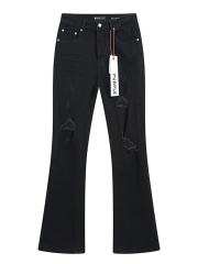 Purple Denim Flared Jeans