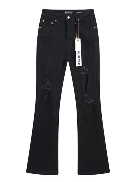 Purple Denim Flared Jeans