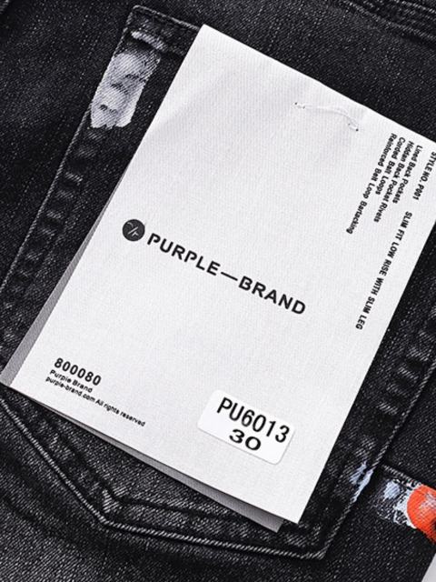 Purple Splash Ink Black Flared Jeans