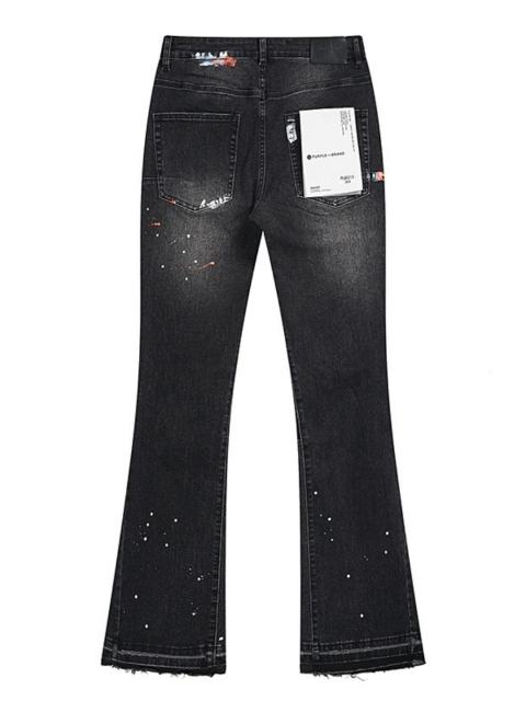 Purple Splash Ink Black Flared Jeans