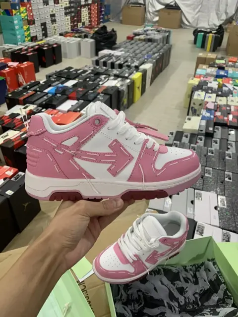 Off-White Out Of Office Low-Top Leather OW Sneakers Shoes White (Size 7-13)
