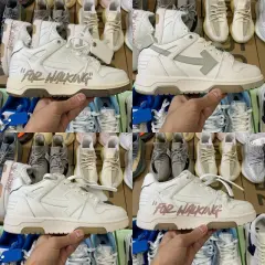 Off-White Out Of Office Low-Top Leather OW Sneakers Shoes White (Size 7-13)