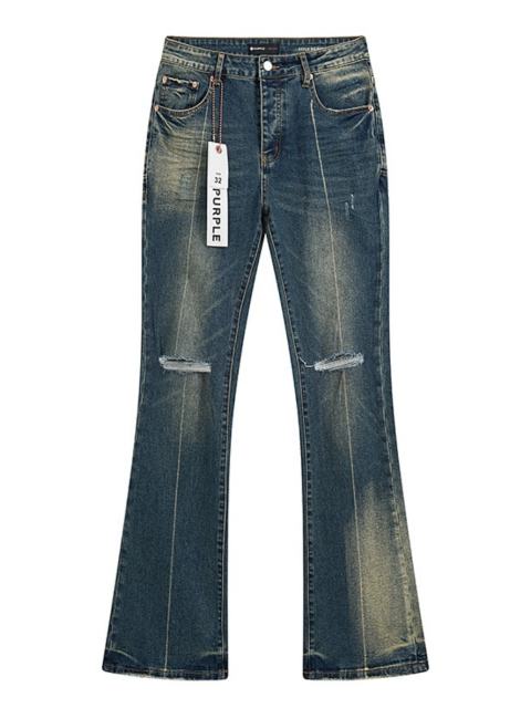 Purple Denim Flared Jeans