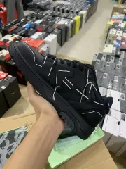 Off-White Out Of Office Low-Top Leather OW Sneakers Shoes Black (Size 7-13)