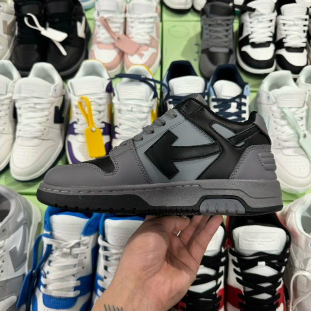 Off-White Out Of Office Low-Top Leather OW Sneakers Shoes Black(Size 7-11)