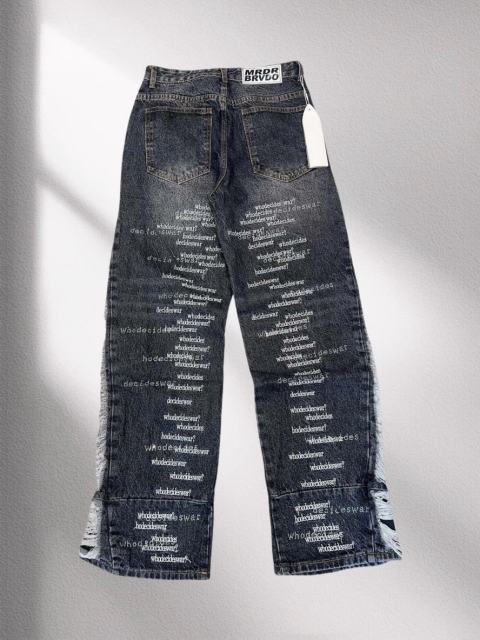 [Best Quality]1:1 Who Decides War Embroidered Jeans